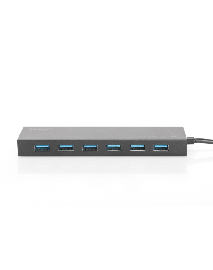 digitus HUB/Koncentrator 7-portowy USB 3.0 SuperSpeed, aktywny, aluminium główny