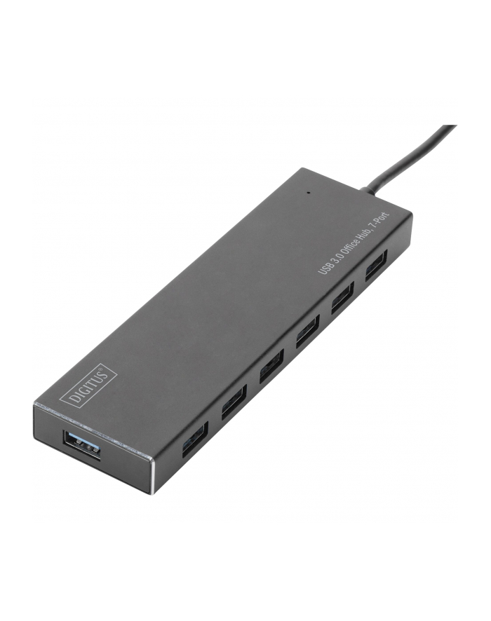 digitus HUB/Koncentrator 7-portowy USB 3.0 SuperSpeed, aktywny, aluminium główny