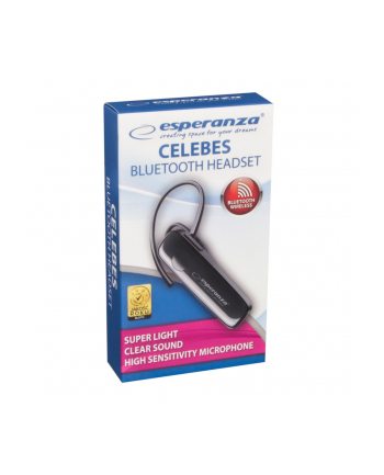 esperanza Słuchawka douszna bluetooth Celebes czarna