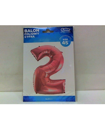 godan Balon foliowy Cyfra 2 różowa 92cm BC-HRO2