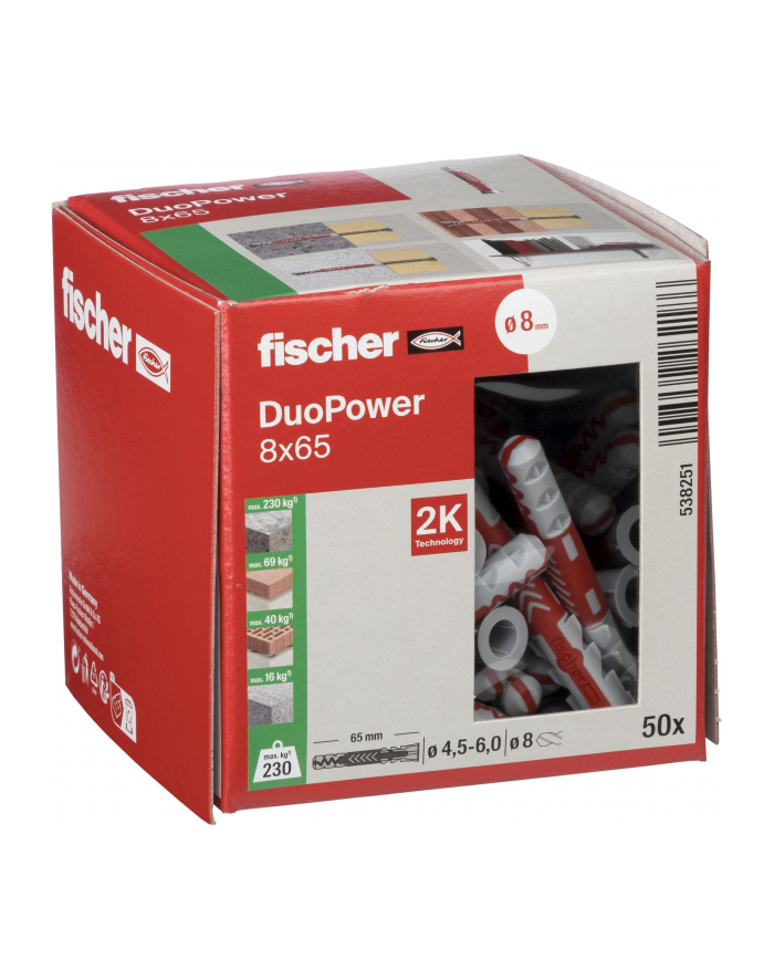 Fischer DUOPOWER 8x65 LD 50pcs główny