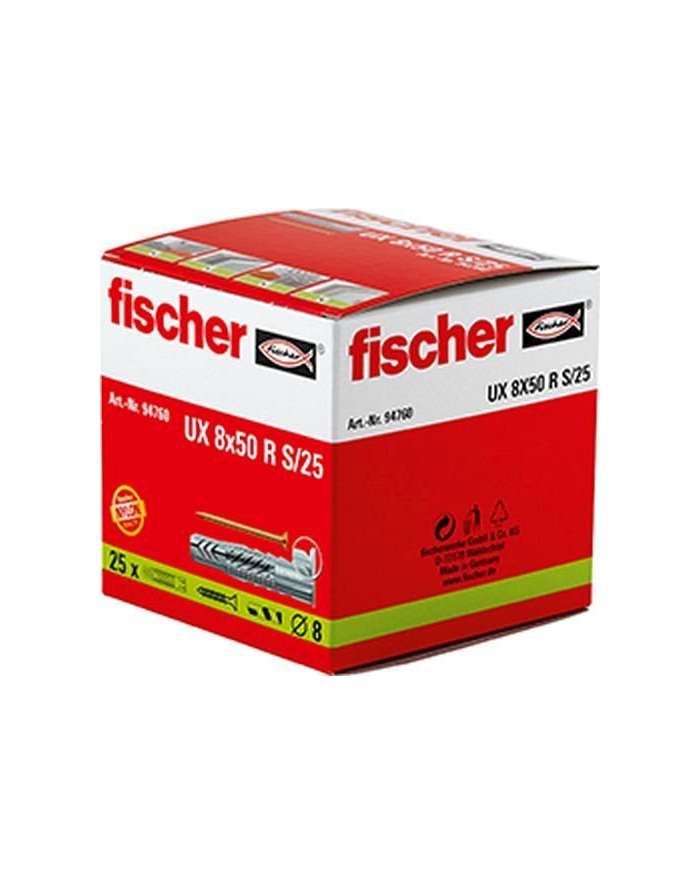 Fischer Universal dowel UX 8x50 R S/25 25pcs główny