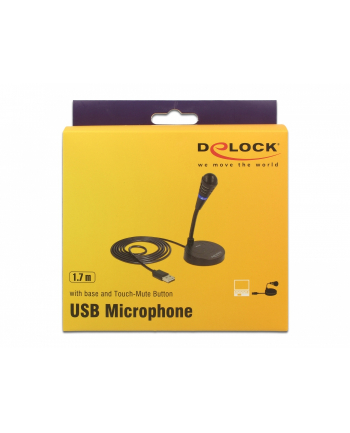 Delock USB Microphone with base and Touch-Mute Button