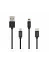 natec Kabel Extreme Media micro USB, USB-C, Lightning combo 1m czarny - nr 25