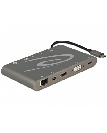 Delock replikator portów USB Typ-C ->MIC,Audio,HDMI,DVI,LAN, 3x USB 3.0) 4K