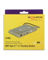 Delock replikator portów USB Typ-C ->MIC,Audio,HDMI,DVI,LAN, 3x USB 3.0) 4K - nr 51