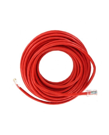 Patchcord RJ45, osłonka zalewana, kat. 5e UTP, 10 m, czerwony - retail nr 2