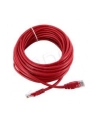 Patchcord RJ45, osłonka zalewana, kat. 5e UTP, 10 m, czerwony - retail - nr 7
