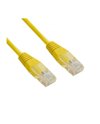 Patchcord RJ45, osłonka zalewana, kat. 5e UTP, 10 m, żółty