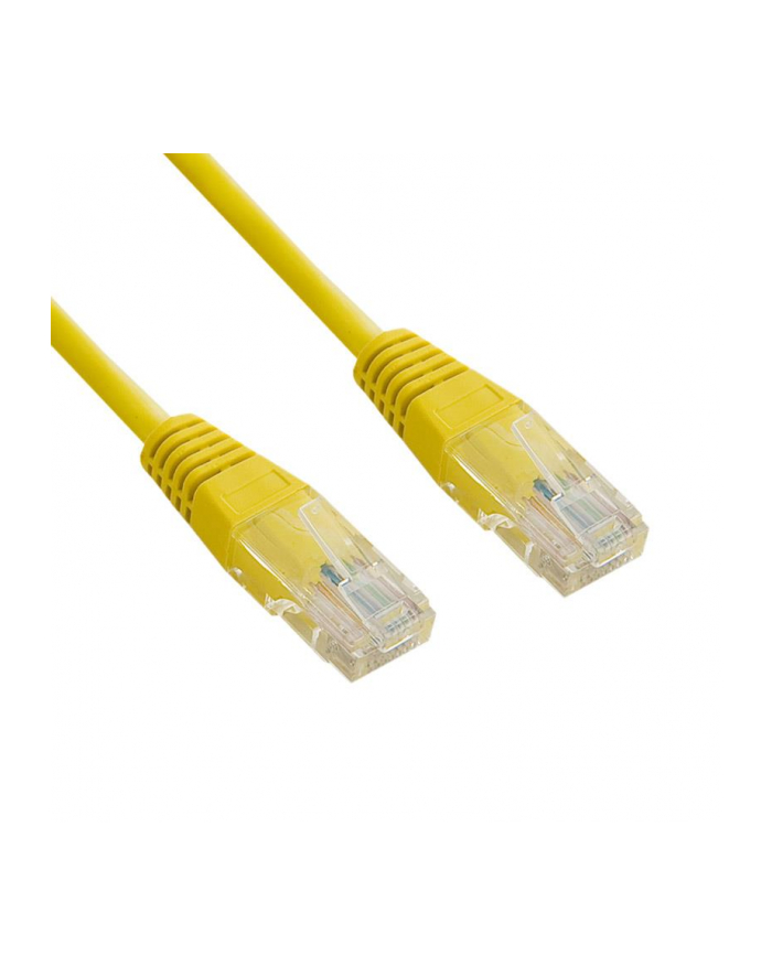 Patchcord RJ45, osłonka zalewana, kat. 5e UTP, 10 m, żółty główny