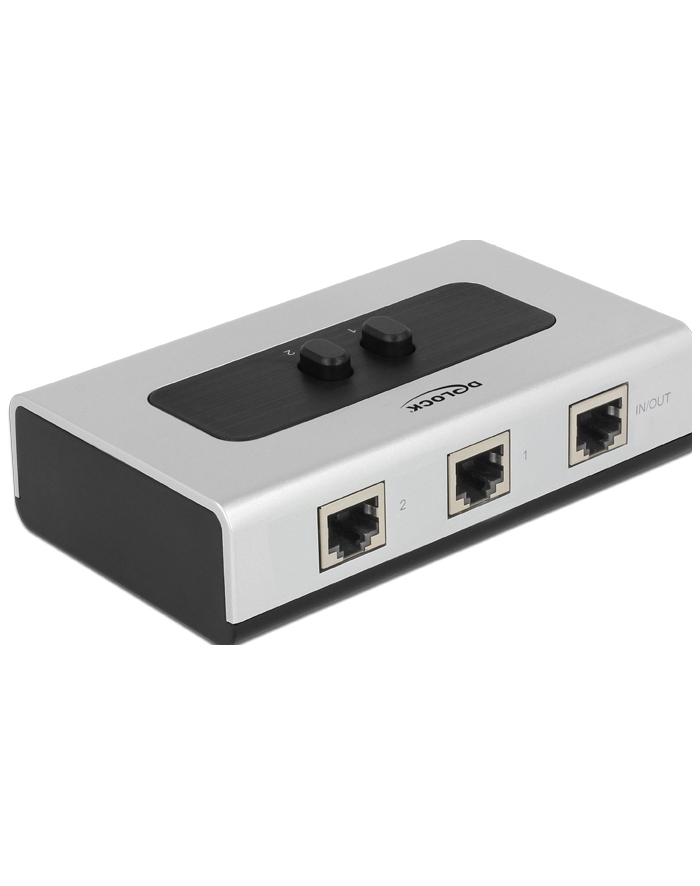 Delock 2 portowy ręczny dwukierunkowy przełącznik RJ45 10/100/1000 Mbps główny