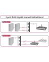 Delock 2 portowy ręczny dwukierunkowy przełącznik RJ45 10/100/1000 Mbps - nr 37