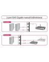 Delock 2 portowy ręczny dwukierunkowy przełącznik RJ45 10/100/1000 Mbps - nr 25