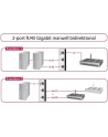 Delock 2 portowy ręczny dwukierunkowy przełącznik RJ45 10/100/1000 Mbps - nr 40