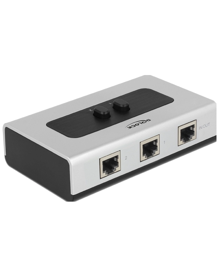 Delock 2 portowy ręczny dwukierunkowy przełącznik RJ45 10/100/1000 Mbps główny