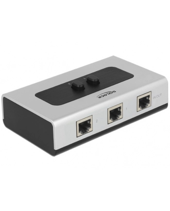 Delock 2 portowy ręczny dwukierunkowy przełącznik RJ45 10/100/1000 Mbps nr 2