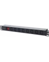 intellinet network solutions Intellinet Listwa zasilająca rack 19'' 1U  110V - 250V/10A 8 gniazd C13 kabel 2m - nr 32