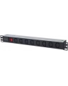 intellinet network solutions Intellinet Listwa zasilająca rack 19'' 1U  110V - 250V/10A 8 gniazd C13 kabel 2m - nr 36