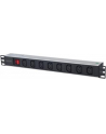 intellinet network solutions Intellinet Listwa zasilająca rack 19'' 1U  110V - 250V/10A 8 gniazd C13 kabel 2m - nr 10