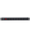 intellinet network solutions Intellinet Listwa zasilająca rack 19'' 1U  110V - 250V/10A 8 gniazd C13 kabel 2m - nr 11