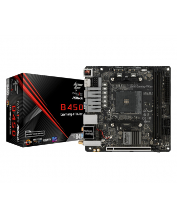 asrock Płyta główna B450 GAMING-ITX/AC am4 2DDR4 HDMI/DP/m.2 itx