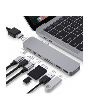 Replikator portów USB-C HyperDrive PRO szary