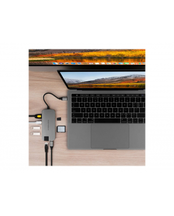 Replikator portów USB-C HyperDrive SLIM szary