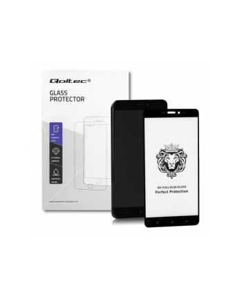 qoltec Hartowane szkło ochronne na Xiaomi Mi Max 2 | Czarne nr 1