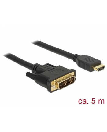 Delock kabel DVI(M) - HDMI(M) 5,0m, czarny