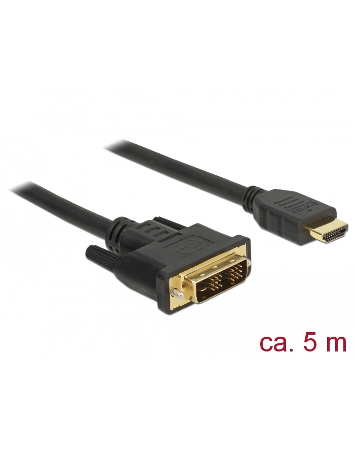Delock kabel DVI(M) - HDMI(M) 5,0m, czarny główny