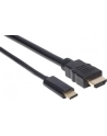 Manhattan Kabel monitorowy adapter USB-C na HDMI 4K M/M czarny 2m - nr 14