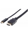 Manhattan Kabel monitorowy adapter USB-C na HDMI 4K M/M czarny 2m - nr 9