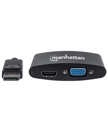 Manhattan Konwerter adapter DisplayPort DP na HDMI/VGA M/F pasywny czarny