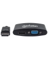 Manhattan Konwerter adapter DisplayPort DP na HDMI/VGA M/F pasywny czarny - nr 23