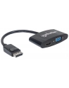 Manhattan Konwerter adapter DisplayPort DP na HDMI/VGA M/F pasywny czarny - nr 2