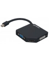Manhattan Konwerter adapter Mini DisplayPort miniDP na HDMI/DVI/VGA M/F czarny - nr 21