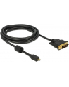 Delock Przewód HDMI z męskim wtykiem Micro-D > DVI 24+1 wtyk męski, 2m - nr 20
