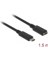 Delock przedłużacz USB Typ-C AM-AF;  1,5m, czarny - nr 21