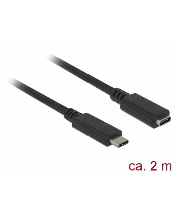 Delock przedłużacz USB Typ-C AM-AF;  2,0m, czarny nr 1