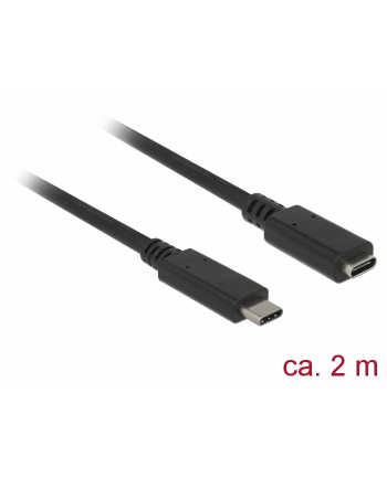 Delock przedłużacz USB Typ-C AM-AF;  2,0m, czarny