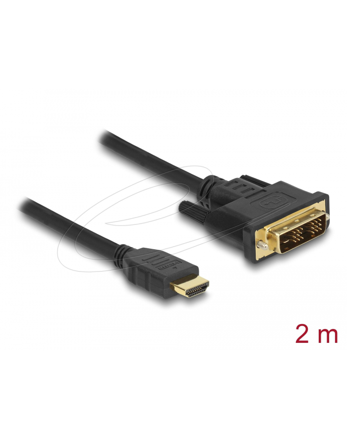Delock kabel DVI(M) - HDMI(M) 2,0m, czarny główny