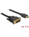 Delock kabel DVI(M) - HDMI(M) 5,0m, czarny - nr 12