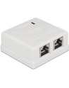 Delock gniazdo natynkowe podwójne 2x RJ45 kat. 6; LSA - nr 34