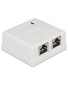Delock gniazdo natynkowe podwójne 2x RJ45 kat. 6; LSA - nr 7