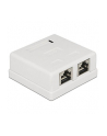 Delock gniazdo natynkowe podwójne 2x RJ45 kat. 6; LSA - nr 8