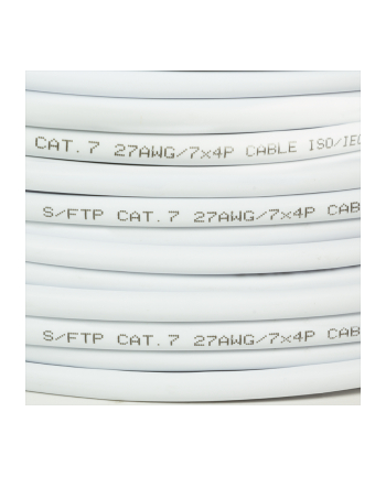 LOGILINK - Bulk Patch Cable S/FTP Cat.7 Cu PrimeLine, LSOH white, 100m