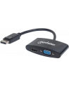 Manhattan Konwerter adapter DisplayPort DP na HDMI/VGA M/F pasywny czarny - nr 21