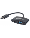 Manhattan Konwerter adapter DisplayPort DP na HDMI/VGA M/F pasywny czarny - nr 28