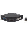 Manhattan Konwerter adapter Mini DisplayPort miniDP na HDMI/DVI/VGA M/F czarny - nr 25