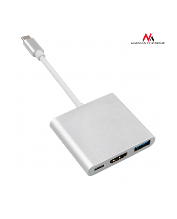 Maclean MCTV-840 Adapter USB-C - HDMI / USB 3.0 / USB-C metalowa obudowa 4K OTG